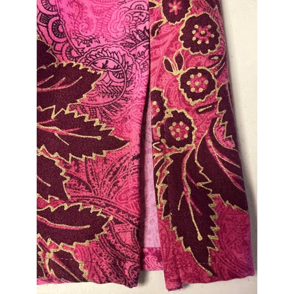 Koret Women 8 Pink Burgandy Floral Blazer Jacket Velour Burn out Career VTG - Picture 8 of 15